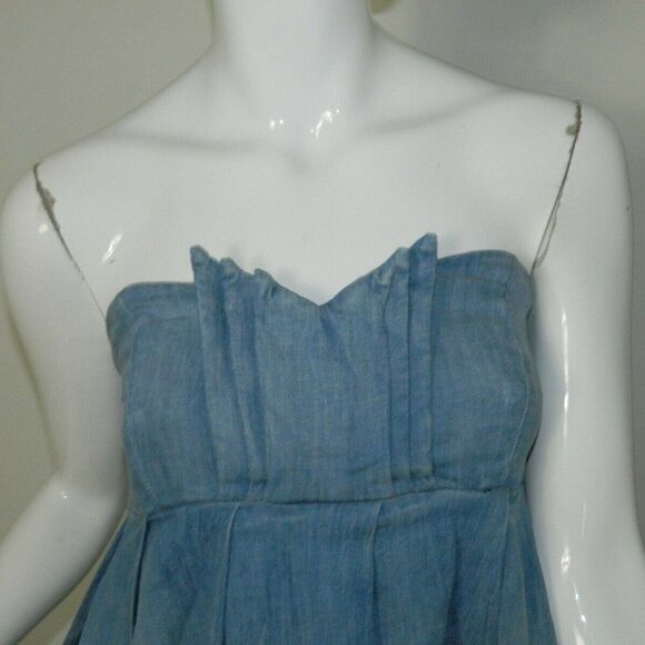 Current Elliot Dress Strapless Denim Mini Small - Picture 4 of 11
